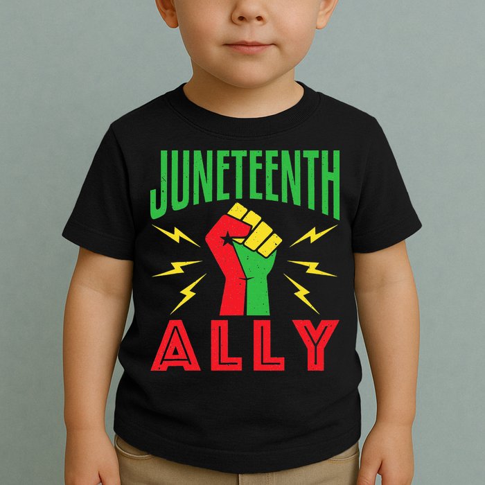 Juneteenth Ally June 19 Support Protest Pride Fist Toddler T-Shirt