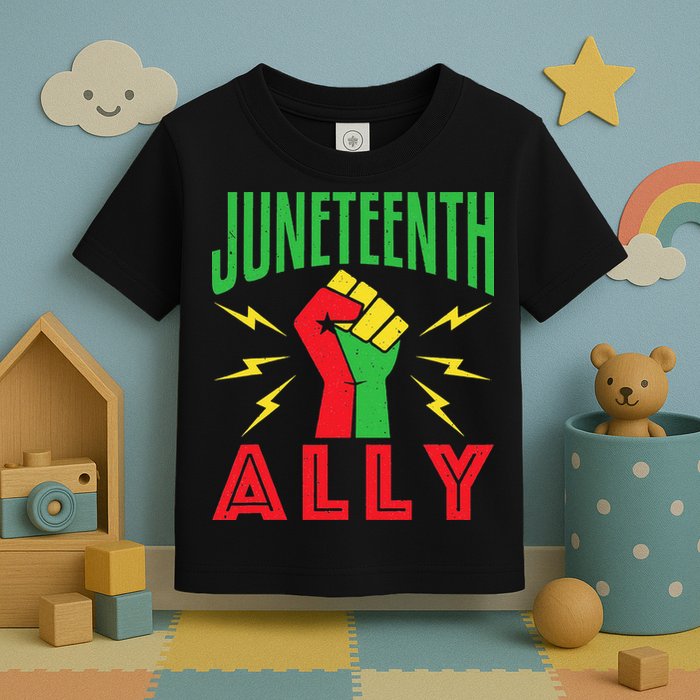 Juneteenth Ally June 19 Support Protest Pride Fist Toddler T-Shirt