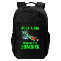 Just A K.I.D Who Hunts Zombies Halloween Gamer Zombie Backpack