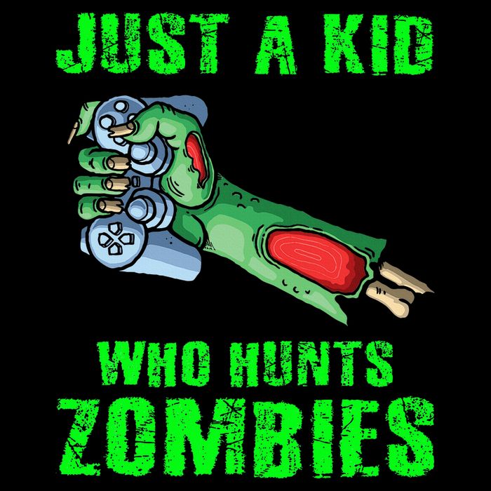 Just A K.I.D Who Hunts Zombies Halloween Gamer Zombie 16 in Basic Backpack