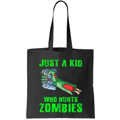 Just A K.I.D Who Hunts Zombies Halloween Gamer Zombie Bag