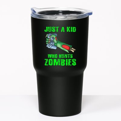 Just A K.I.D Who Hunts Zombies Halloween Gamer Zombie Tumbler