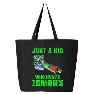 Just A K.I.D Who Hunts Zombies Halloween Gamer Zombie 25L Jumbo Tote