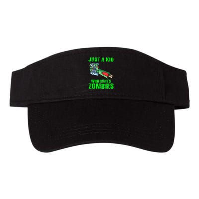 Just A K.I.D Who Hunts Zombies Halloween Gamer Zombie Visor