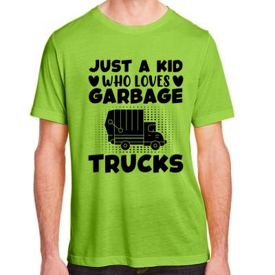 Just A Kid Who Loves Garbage Trucks Graphic Adult ChromaSoft Performance T-Shirt