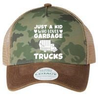 Just A Kid Who Loves Garbage Trucks Graphic Legacy Tie Dye Trucker Hat