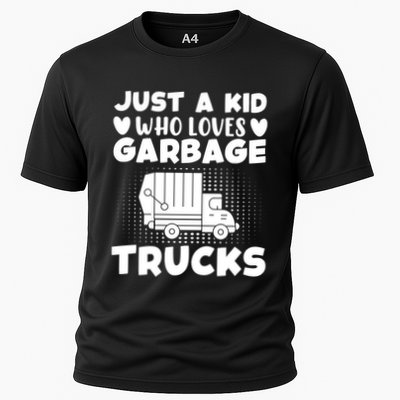 Just A Kid Who Loves Garbage Trucks Graphic Performance Shirt