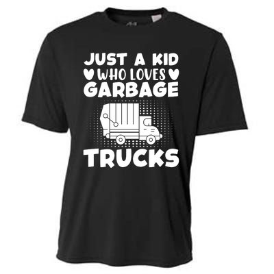 Just A Kid Who Loves Garbage Trucks Graphic Cooling Performance Crew T-Shirt