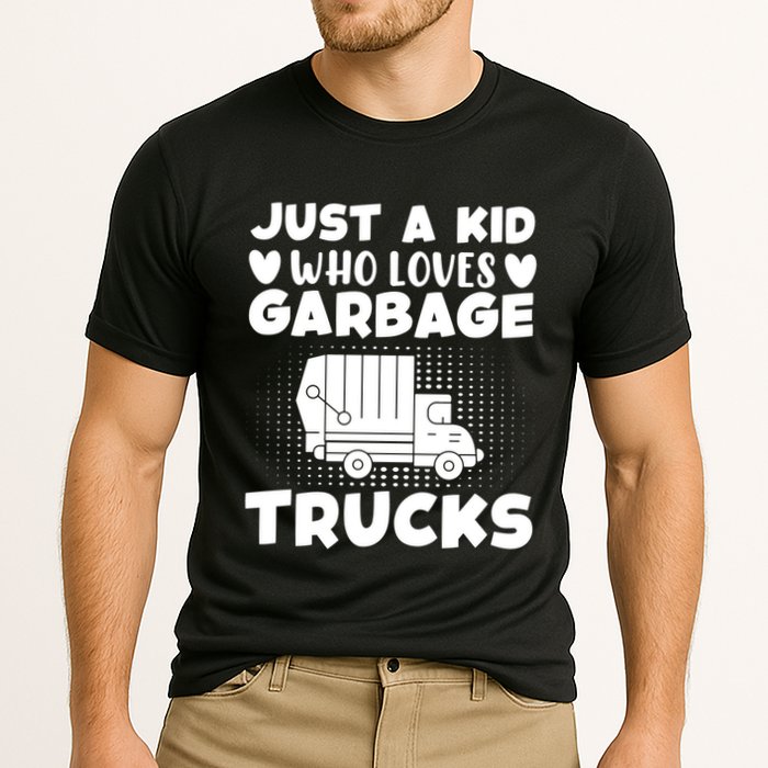 Just A Kid Who Loves Garbage Trucks Graphic Cooling Performance Crew T-Shirt