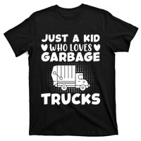 Just A Kid Who Loves Garbage Trucks Graphic T-Shirt