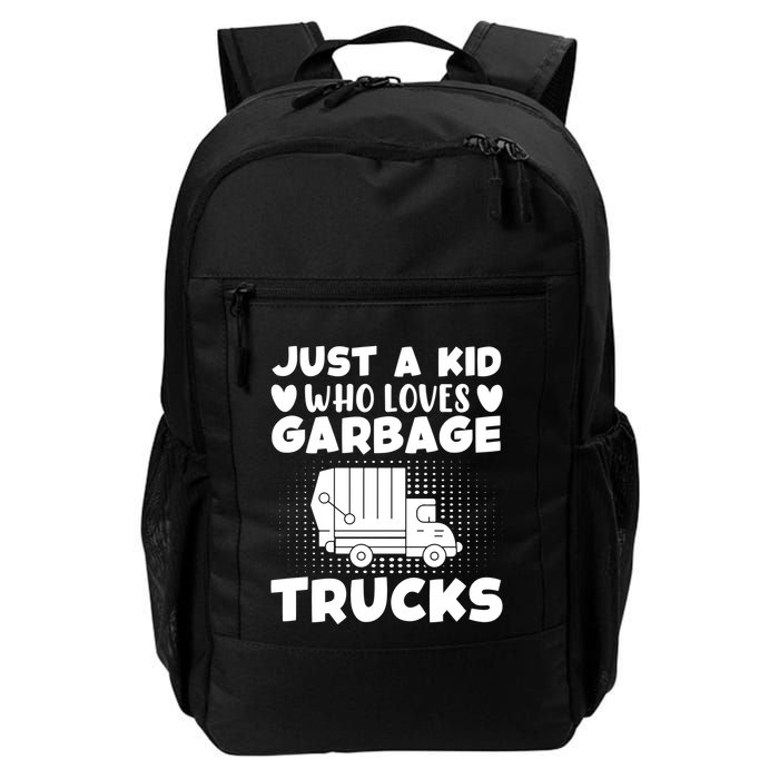 Just A Kid Who Loves Garbage Trucks Graphic Backpack