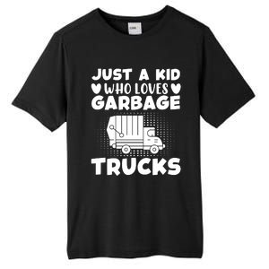 Just A Kid Who Loves Garbage Trucks Graphic Tall Fusion ChromaSoft Performance T-Shirt