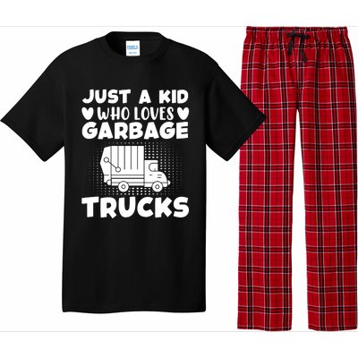 Just A Kid Who Loves Garbage Trucks Graphic Pajama Set