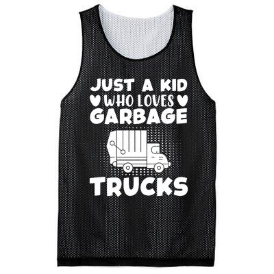 Just A Kid Who Loves Garbage Trucks Graphic Mesh Reversible Basketball Jersey Tank