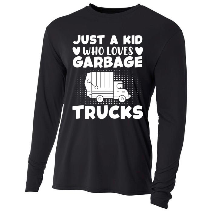 Just A Kid Who Loves Garbage Trucks Graphic Cooling Performance Long Sleeve Crew