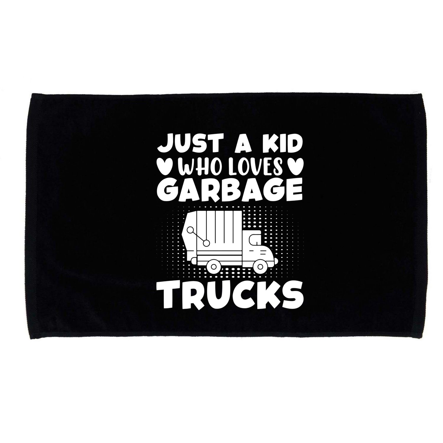 Just A Kid Who Loves Garbage Trucks Graphic Microfiber Hand Towel