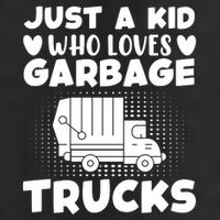 Just A Kid Who Loves Garbage Trucks Graphic Microfiber Hand Towel