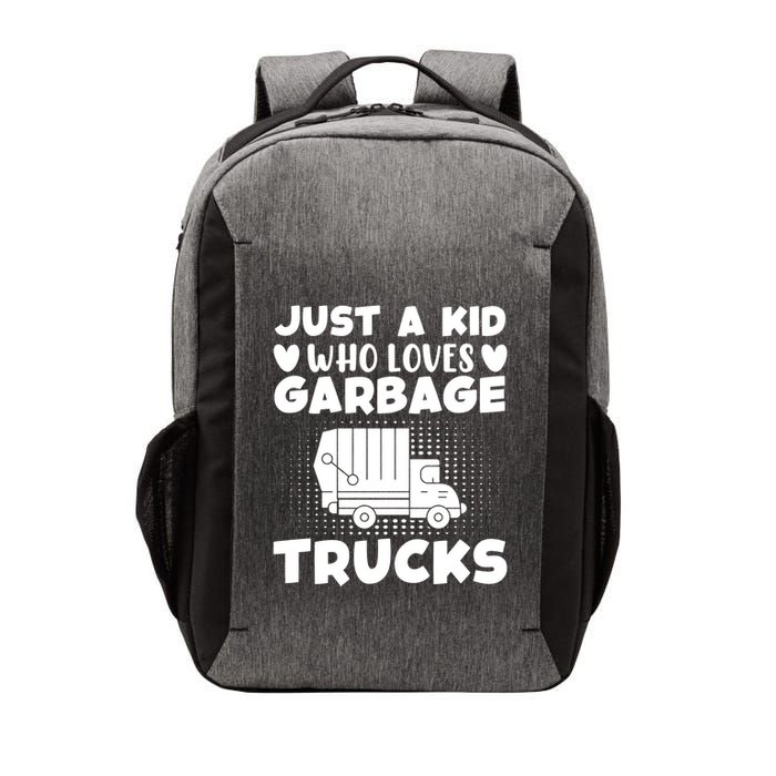 Just A Kid Who Loves Garbage Trucks Graphic Vector Backpack