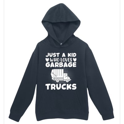 Just A Kid Who Loves Garbage Trucks Graphic Urban Pullover Hoodie