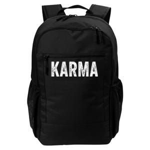 Just A KARMA In Distressed Text Effect Daily Commute Backpack