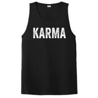 Just A KARMA In Distressed Text Effect PosiCharge Competitor Tank