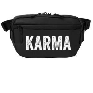 Just A KARMA In Distressed Text Effect Crossbody Pack