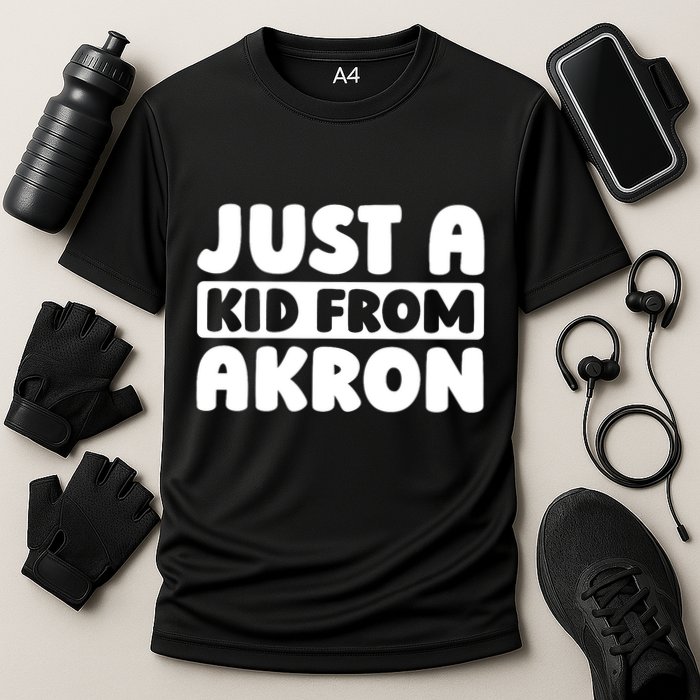 Just A K.I.D From Akron American Resident Usa Us City Cooling Performance Crew T-Shirt
