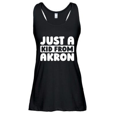 Just A K.I.D From Akron American Resident Usa Us City Ladies Essential Flowy Tank