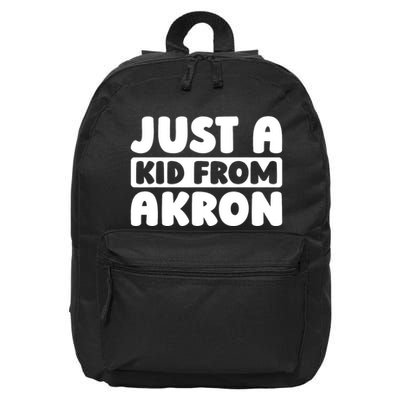 Just A K.I.D From Akron American Resident Usa Us City 16 in Basic Backpack