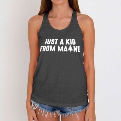 Just A Kids From Maine Women's Knotted Racerback Tank
