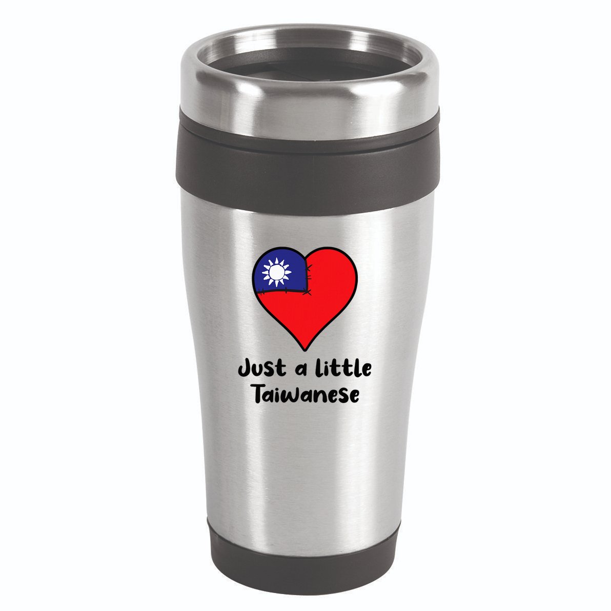 Just A Little Taiwanese Taiwan Flag Heart 16oz Travel Tumbler