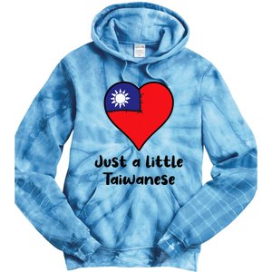 Just A Little Taiwanese Taiwan Flag Heart Tie Dye Hoodie