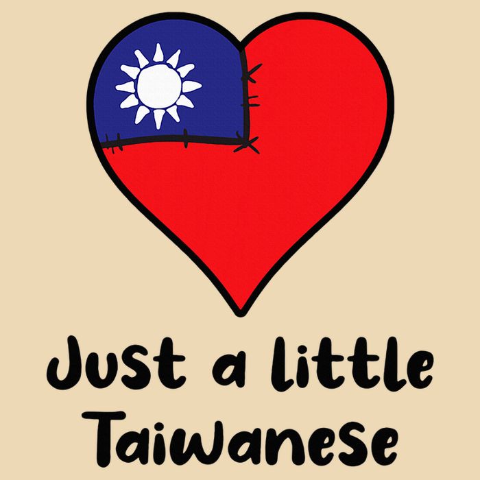 Just A Little Taiwanese Taiwan Flag Heart Drawstring Bag