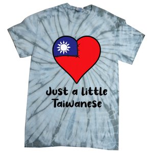 Just A Little Taiwanese Taiwan Flag Heart Tie-Dye T-Shirt