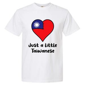 Just A Little Taiwanese Taiwan Flag Heart Garment-Dyed Heavyweight T-Shirt