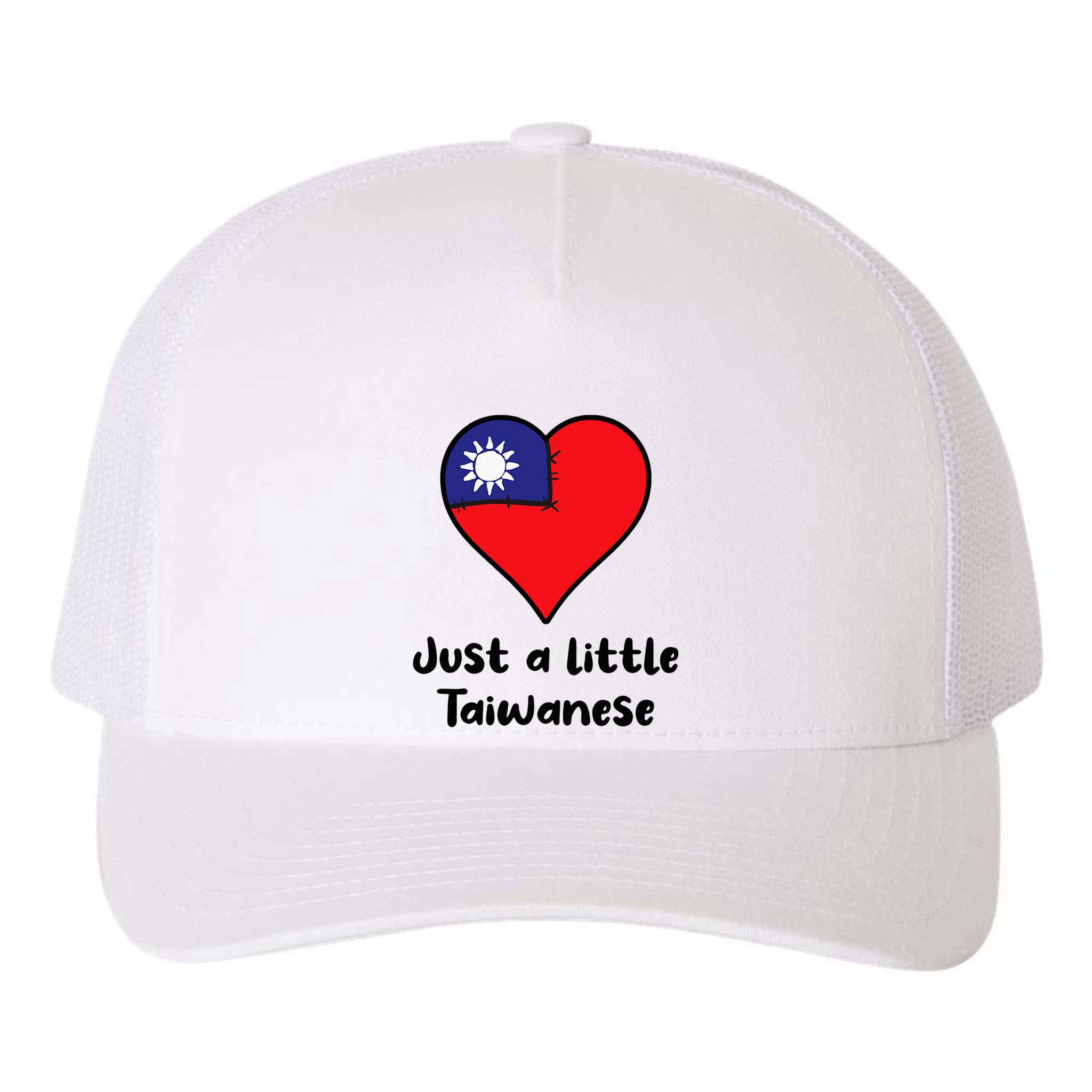 Just A Little Taiwanese Taiwan Flag Heart Yupoong Adult 5-Panel Trucker Hat