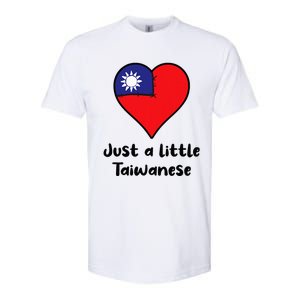 Just A Little Taiwanese Taiwan Flag Heart Softstyle CVC T-Shirt