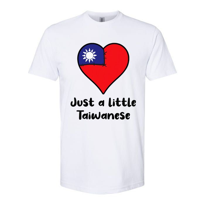 Just A Little Taiwanese Taiwan Flag Heart Softstyle CVC T-Shirt