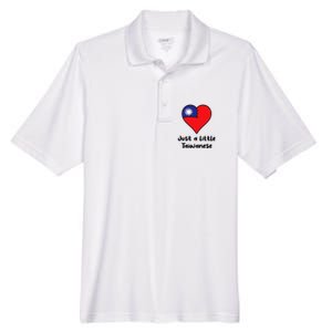 Just A Little Taiwanese Taiwan Flag Heart Men's Origin Performance Pique Polo