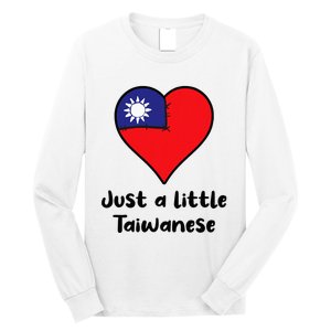 Just A Little Taiwanese Taiwan Flag Heart Long Sleeve Shirt