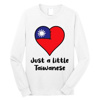 Just A Little Taiwanese Taiwan Flag Heart Long Sleeve Shirt
