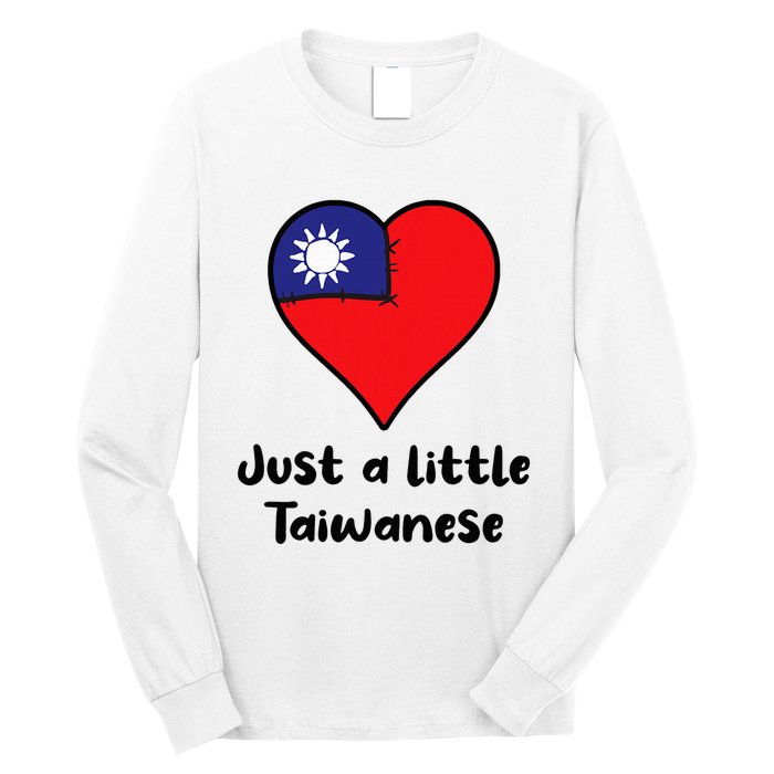 Just A Little Taiwanese Taiwan Flag Heart Long Sleeve Shirt