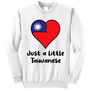 Just A Little Taiwanese Taiwan Flag Heart Sweatshirt