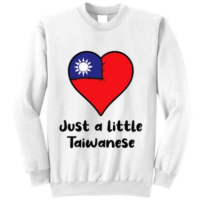 Just A Little Taiwanese Taiwan Flag Heart Sweatshirt