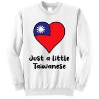 Just A Little Taiwanese Taiwan Flag Heart Sweatshirt