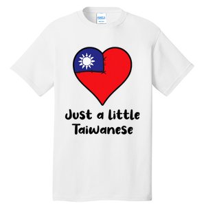 Just A Little Taiwanese Taiwan Flag Heart Tall T-Shirt