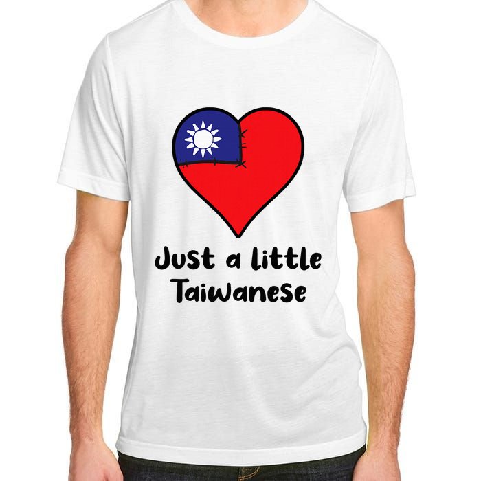 Just A Little Taiwanese Taiwan Flag Heart Adult ChromaSoft Performance T-Shirt