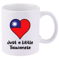 Just A Little Taiwanese Taiwan Flag Heart 11oz C Handle Ceramic Mug