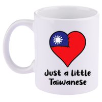 Just A Little Taiwanese Taiwan Flag Heart 11oz C Handle Ceramic Mug