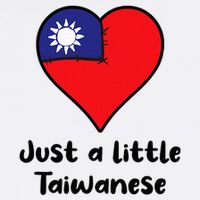 Just A Little Taiwanese Taiwan Flag Heart 11oz C Handle Ceramic Mug
